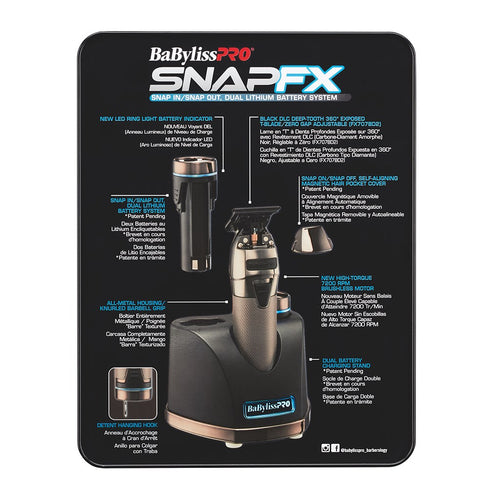 BaBylissPRO SNAPFX Trimmer With Snap In/Out Dual Lithium Battery System